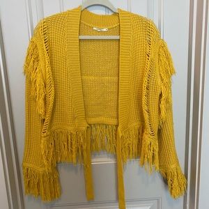 Yellow knit jacket